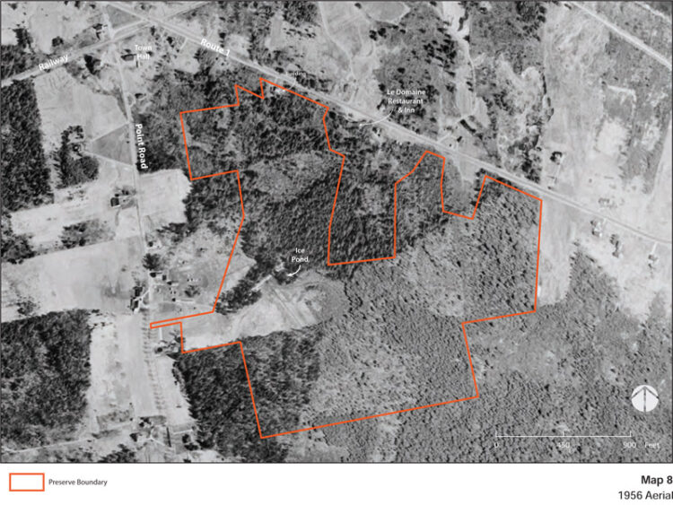 Ice Pond Preserve Map 8 - 1956 aerial image