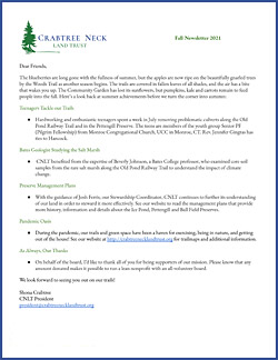 Fall 2021 Newsletter