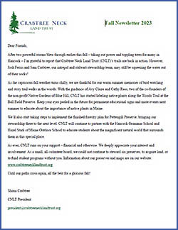 Fall 2022 newletter
