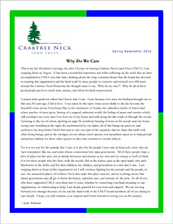 click to read spring 2019 newsletter