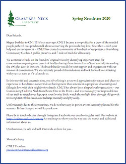 Spring 2020 Newsletter