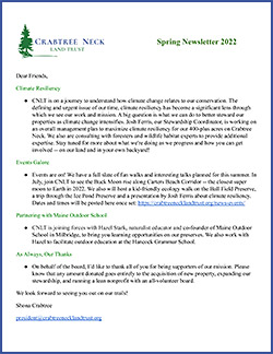 Spring 2022 newsletter
